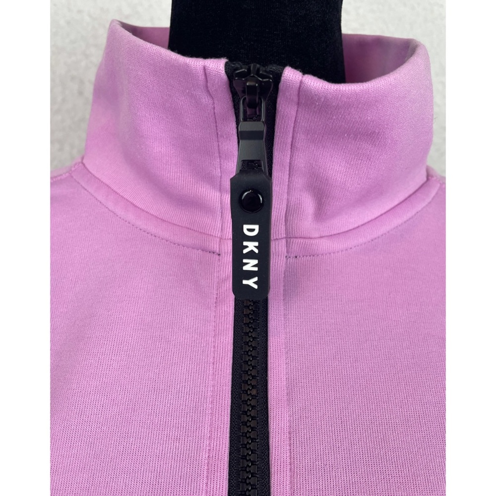 DKNY • Sport Pink/White Colorblock Half-Zip Pullover Sweatshirt, S - Picture 12 of 16